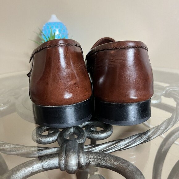 Stacy Adams Loafers Slip On Mens Size 10 M Brown Leather Snake Print Made Brazil - Picture 3 of 10